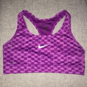Purple Nike sports bra